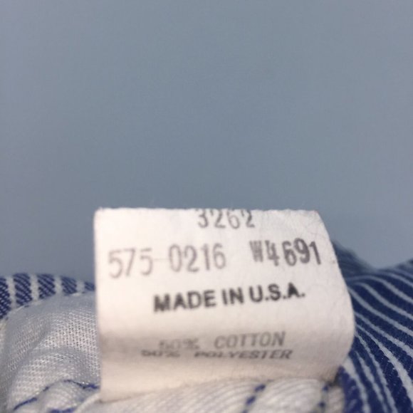 Vintage 1990's OshKosh B'Gosh Boys Striped Engineer Shortalls Overalls S… - Picture 6 of 13